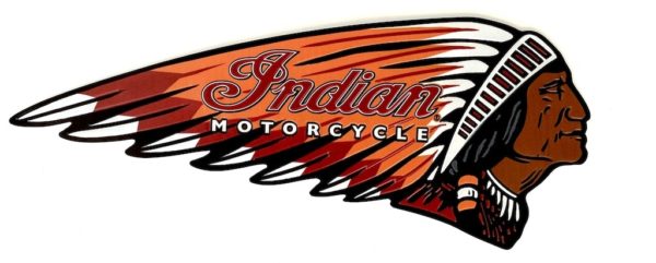 retro sign metal embossed Indian motorcycle