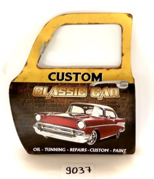 retro sign custom car