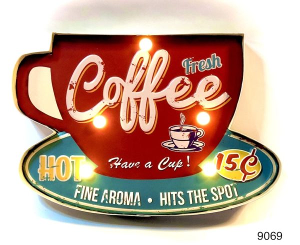metal retro vintage sign coffee